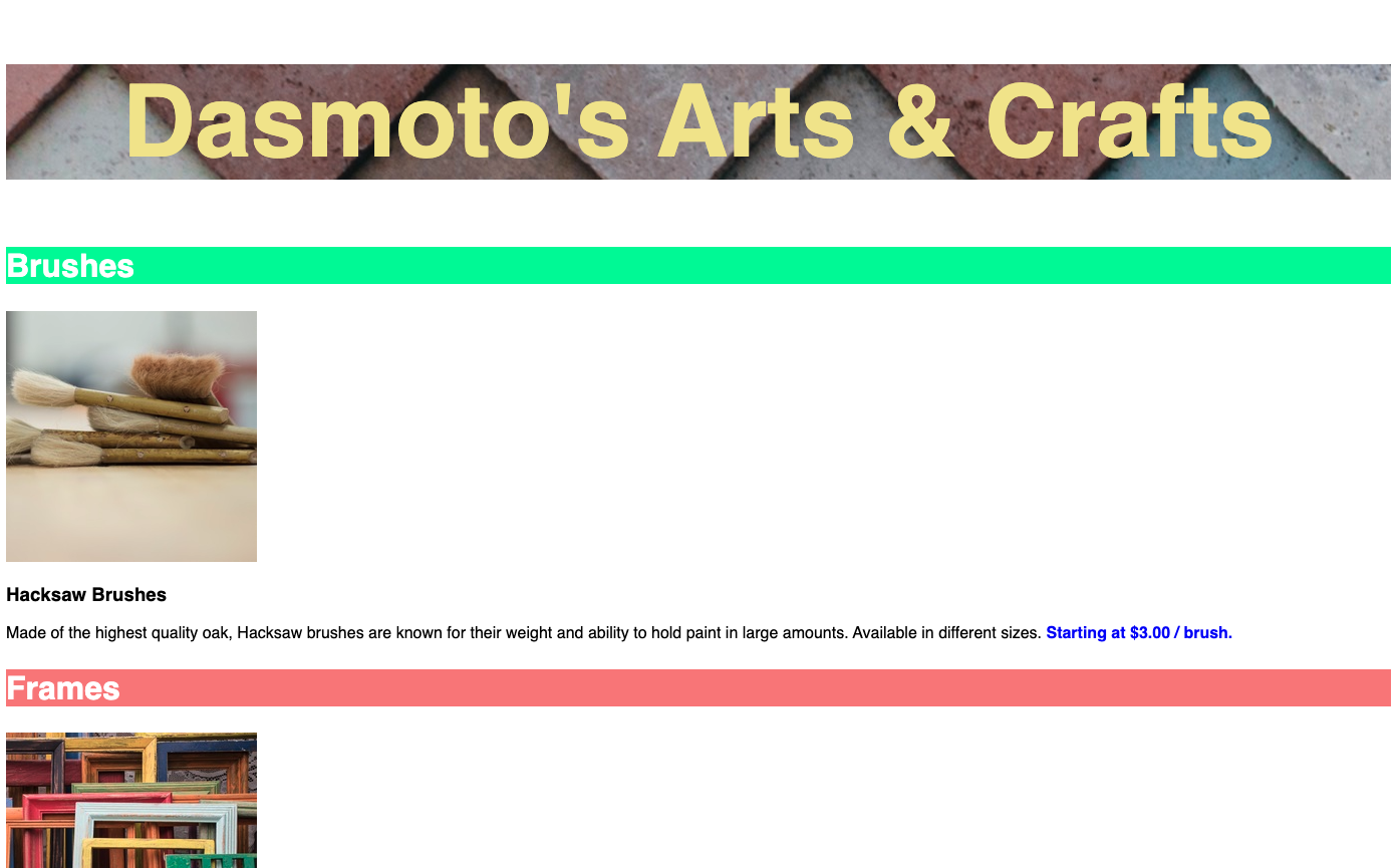 Screenshot of the Dasmoto website